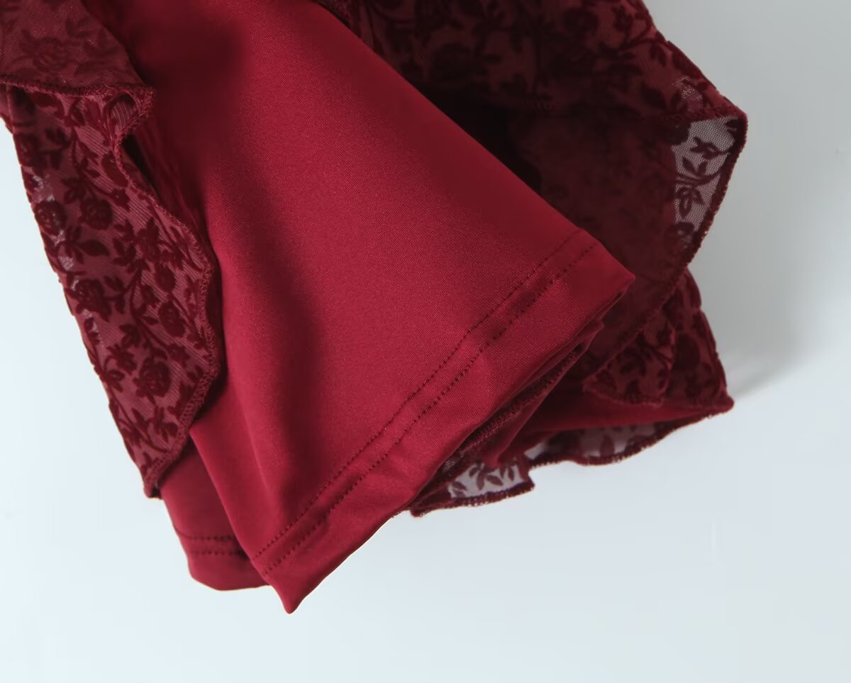 Tight Waist A line Dress Ruffled Dress