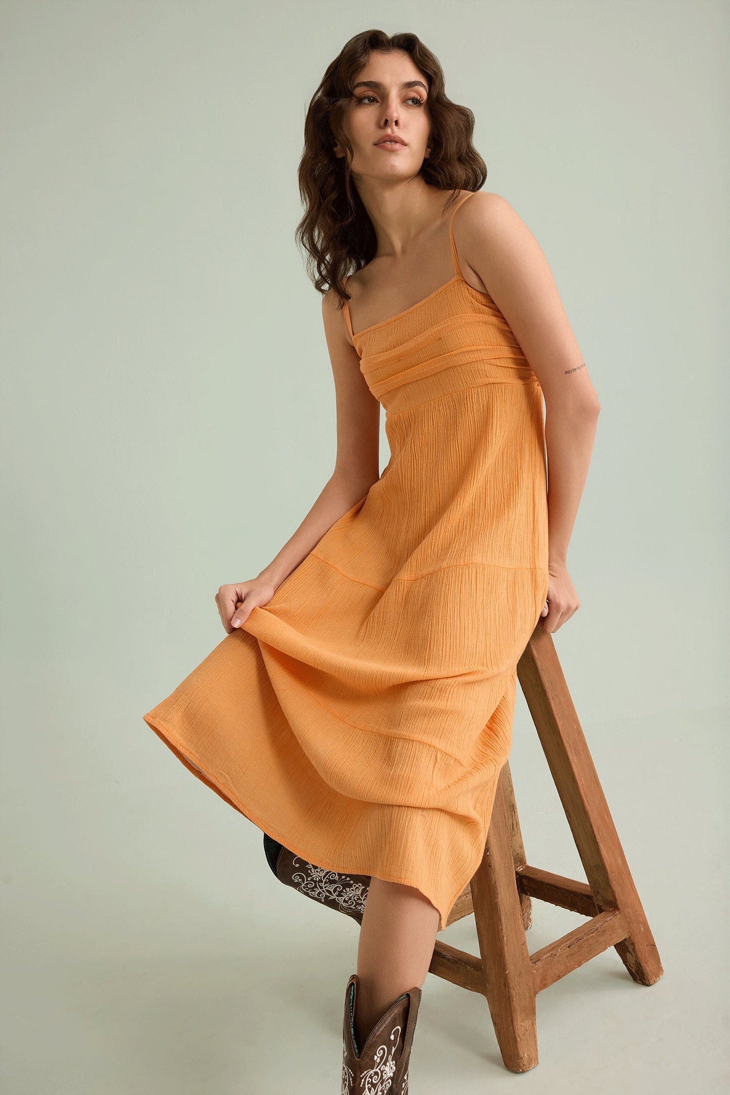 Olivia's Dream Dress Cotton In Orange