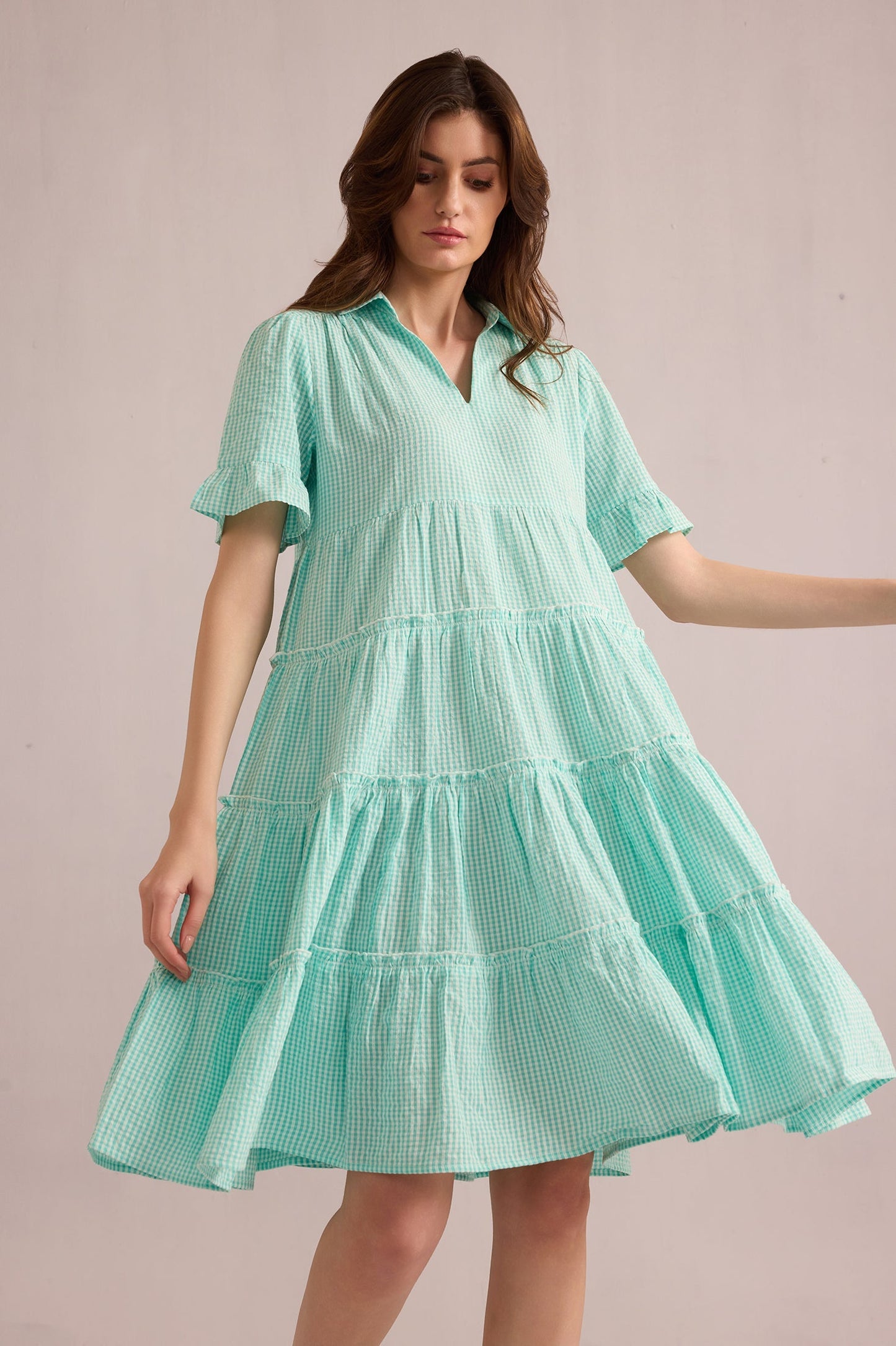 Aubrey's Gentle Morning Dress Cotton In Sky Blue