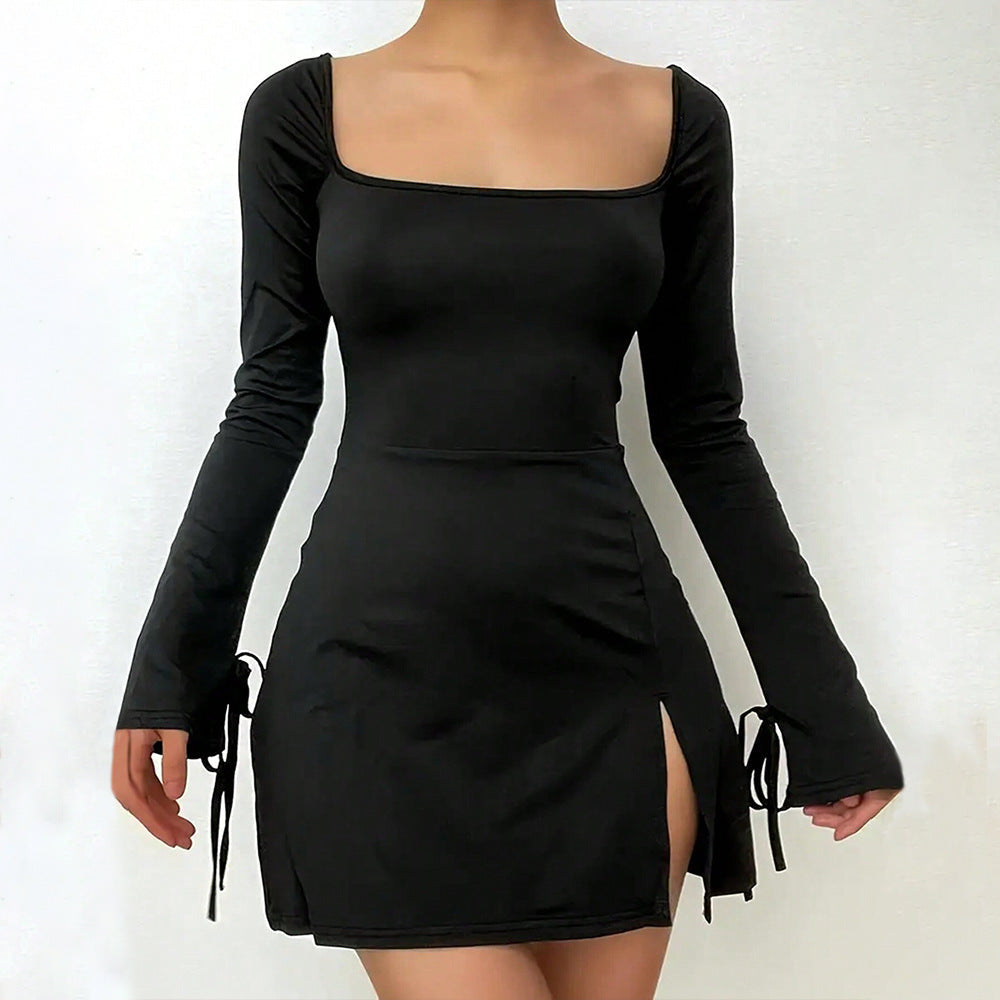 Red & Black Autumn Dress