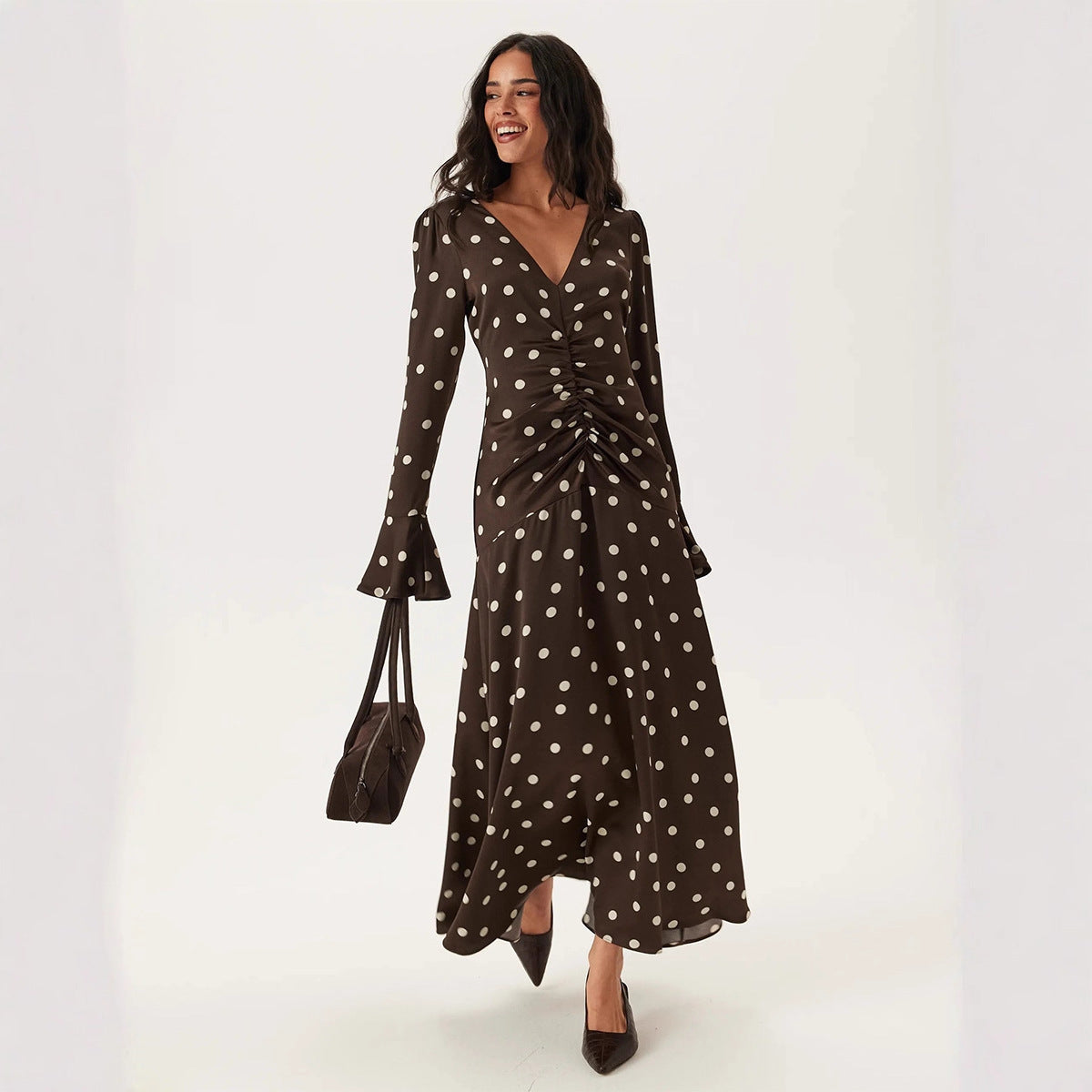 Polka Dot Long Sleeve Dress