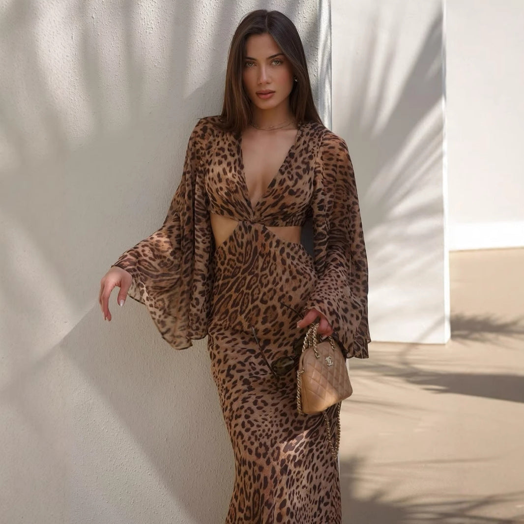 Hollow Out Cutout out Long Sleeve Dress
