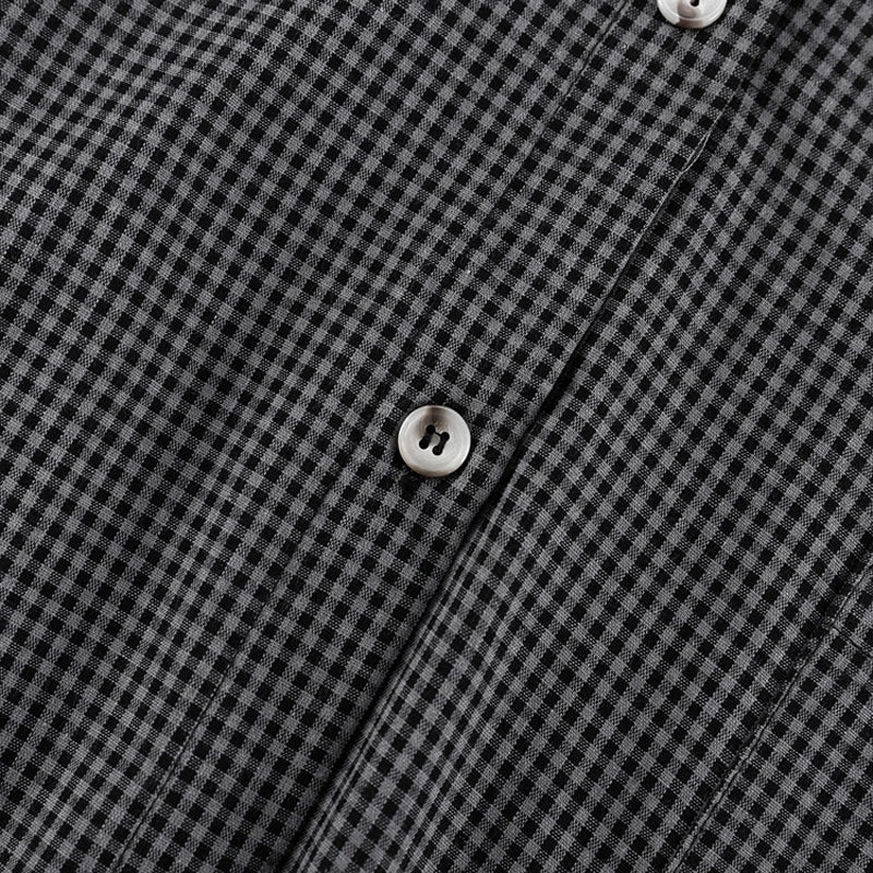 3-Piece Gray Plaid Cotton Lounge Set