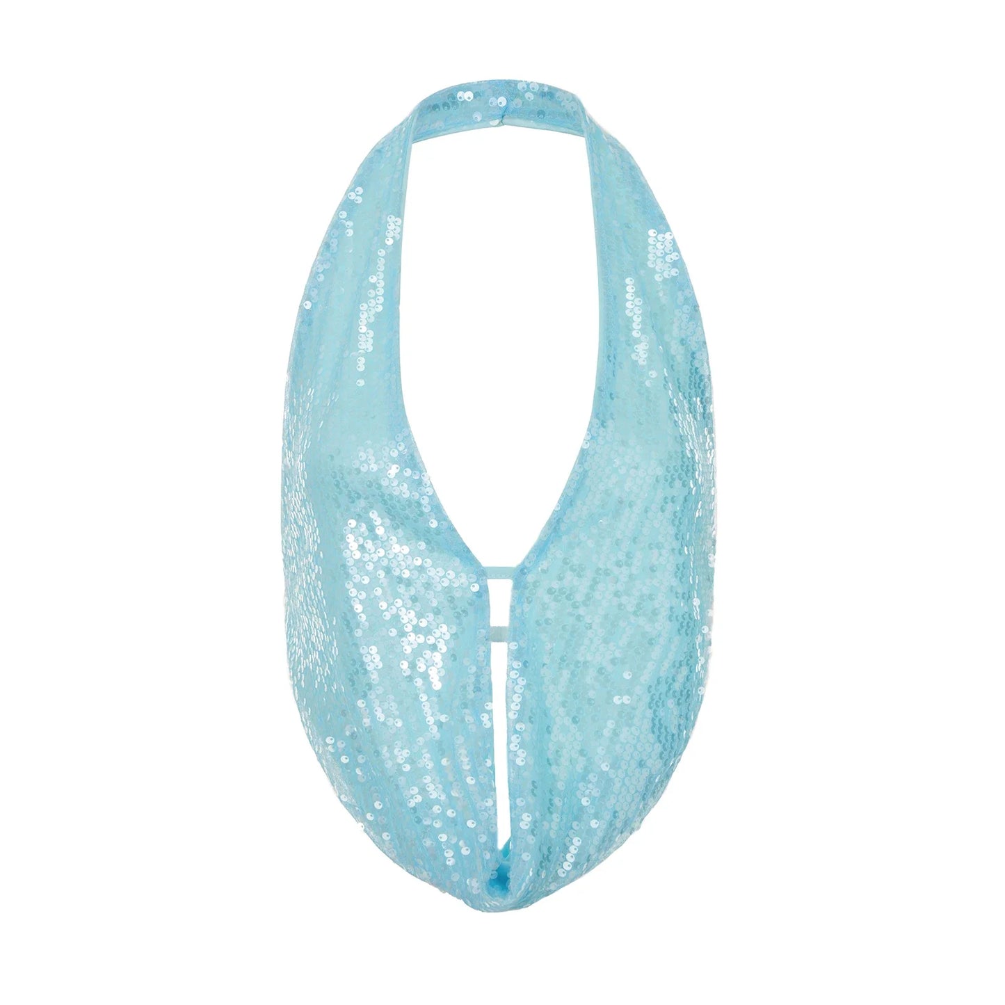 Sequins Backless Halter Neck Vests