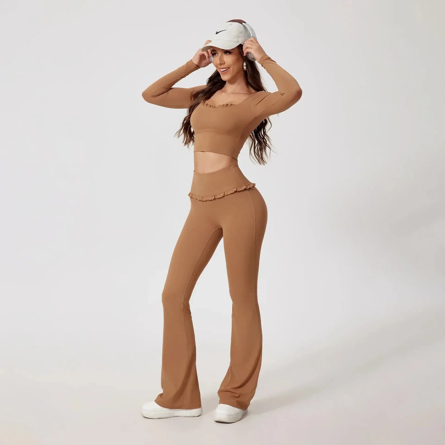 Activewear Set: Long-Sleeve Top and Bottoms