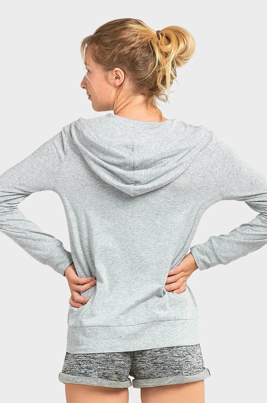 Sofra Ladies Single Jersey Zip-Up Hoodie Jacket