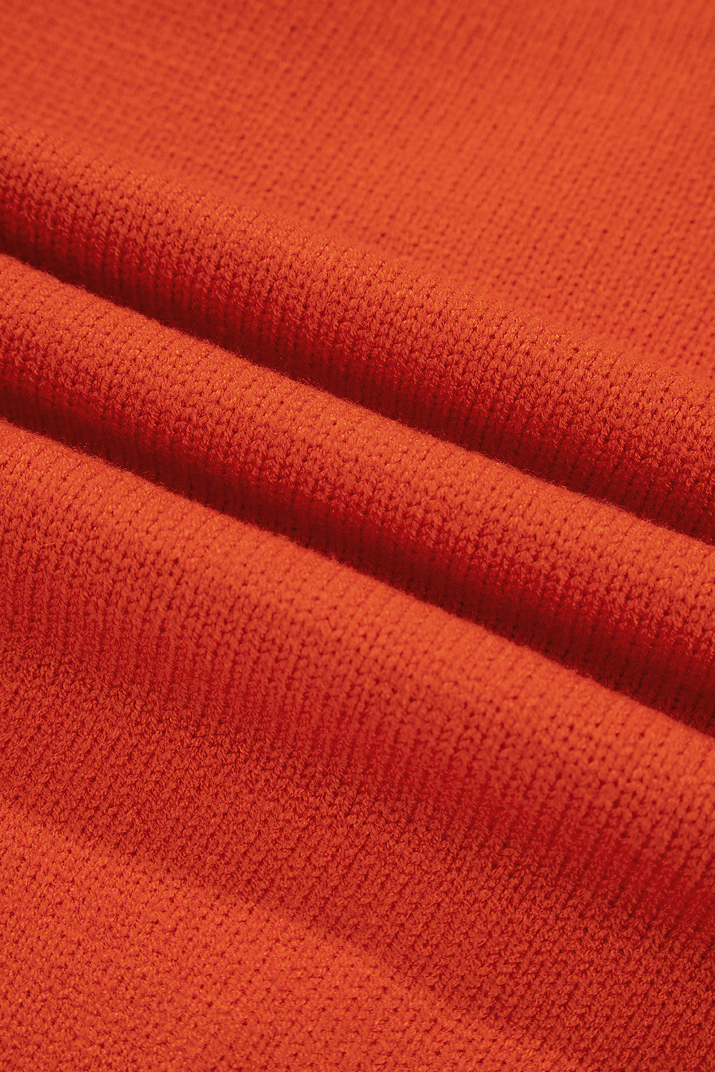 Solid Collared V-Neck Ribbed Edge Sweater