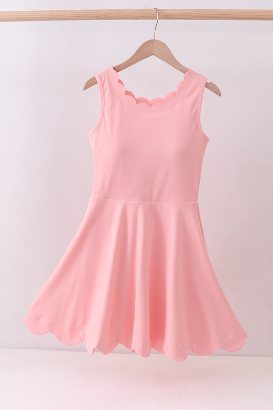 Pink scalloped Active Dress