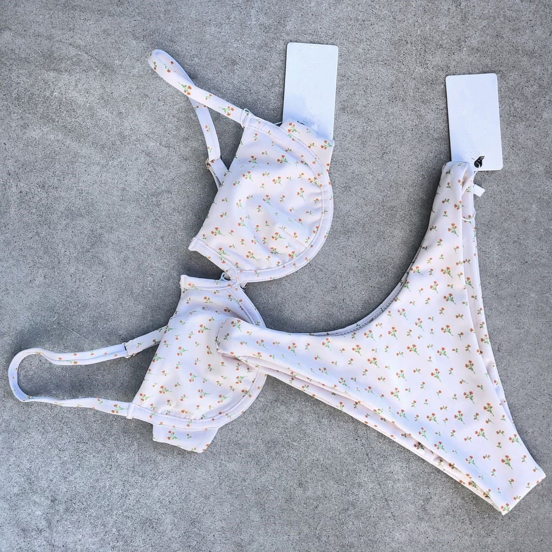 Vintage Floral & Polka Dot Bikini