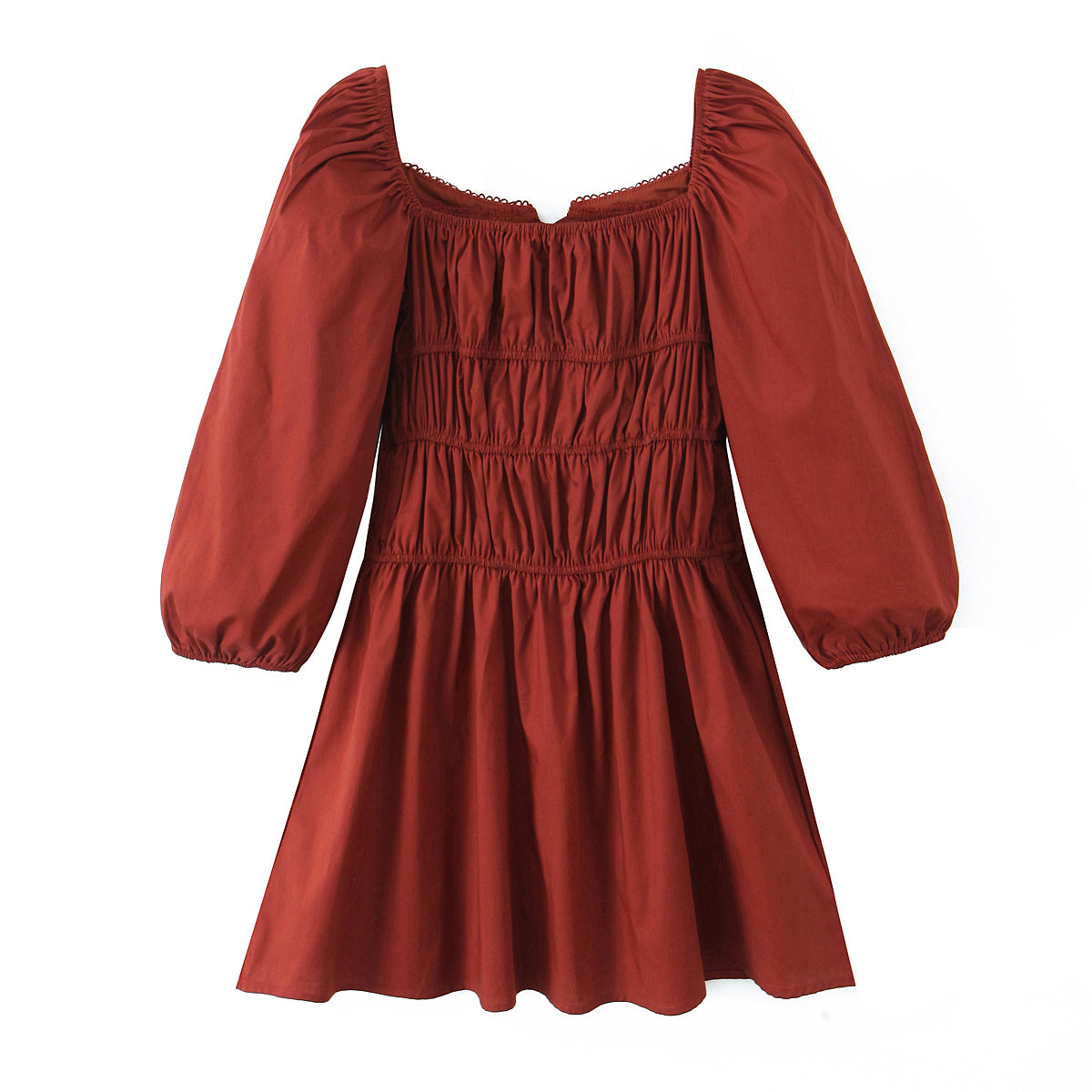Elastic Pleated Waist Tight Dress
