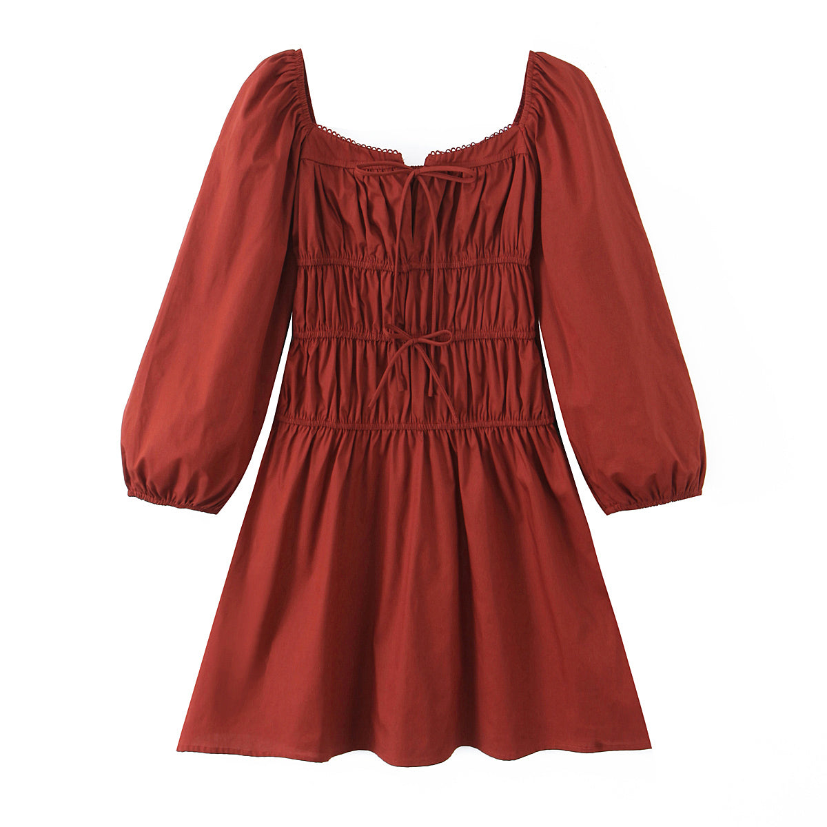 Elastic Pleated Waist Tight Dress