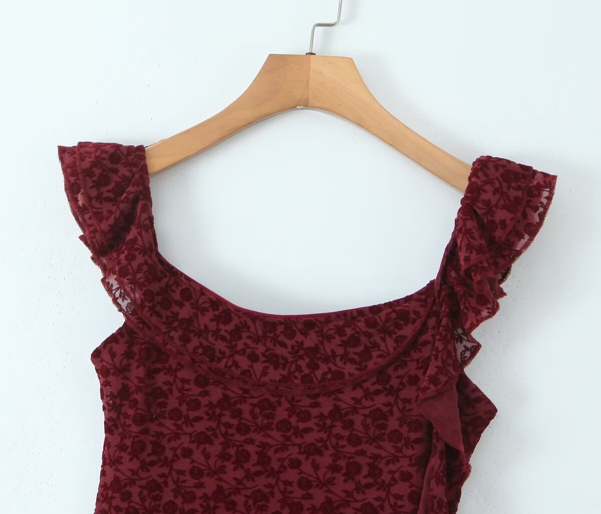 Tight Waist A line Dress Ruffled Dress