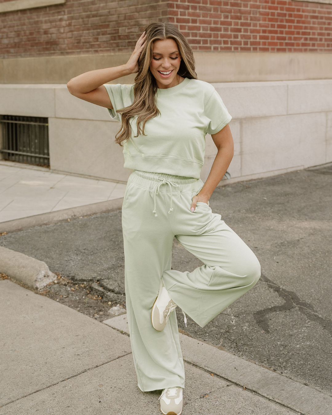 Lucy Wide Leg Pants 2pcs Outfit