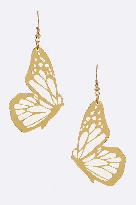 Mirror Cutout Iconic Butterfly Earrings