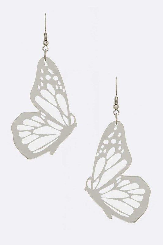 Mirror Cutout Iconic Butterfly Earrings