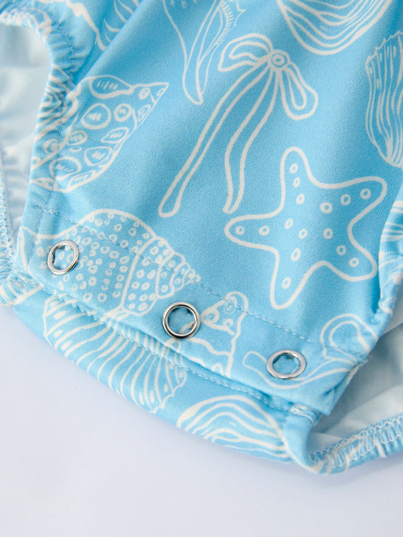 Ocean Girls Romper Bow Ruffle