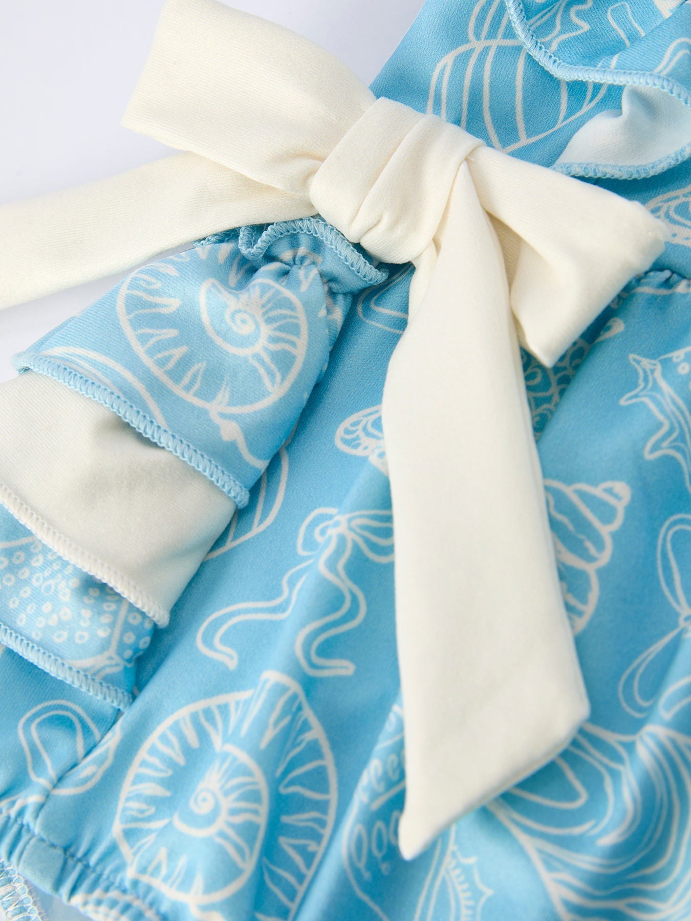 Ocean Girls Romper Bow Ruffle