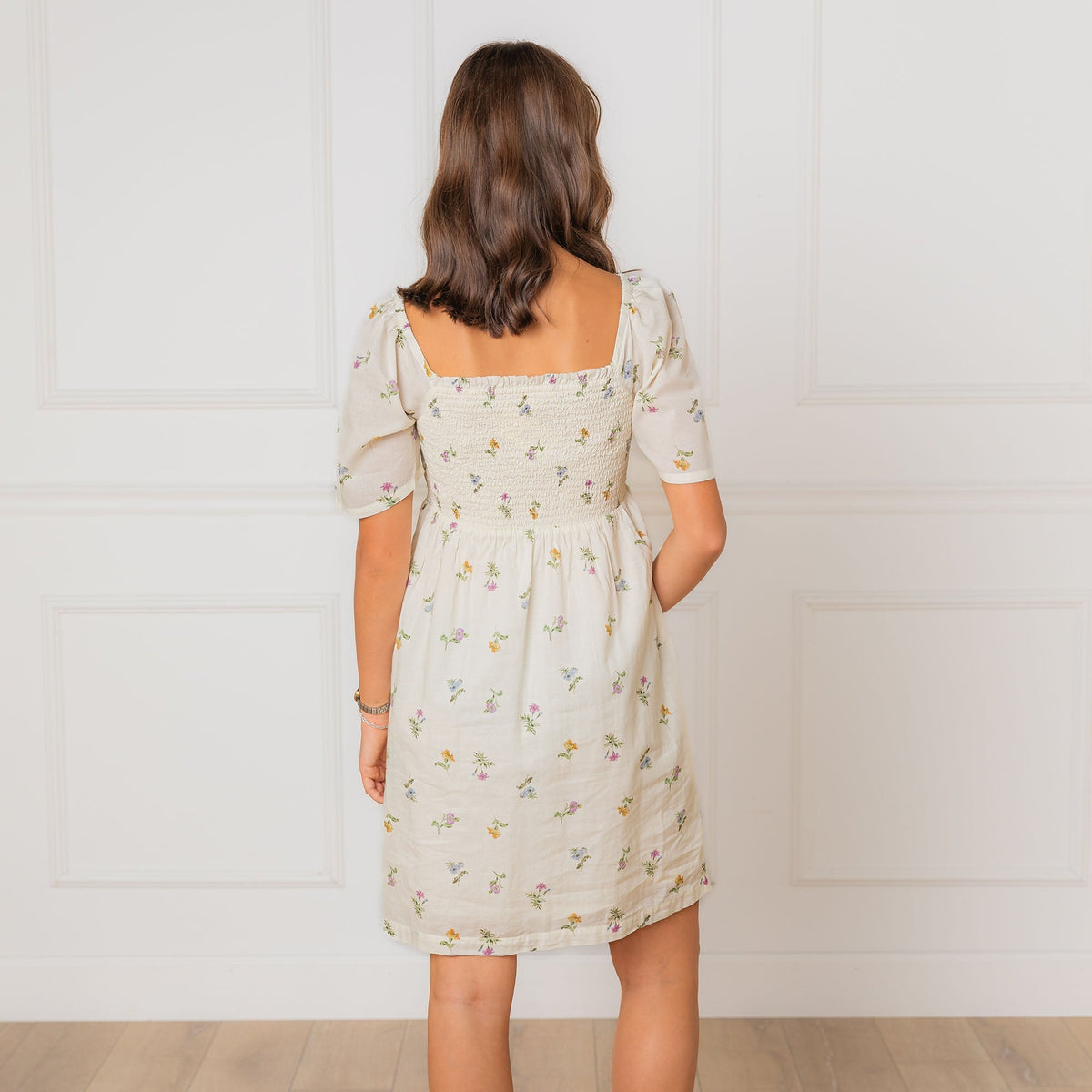 Organic Bell Sleeve Smocked Dress