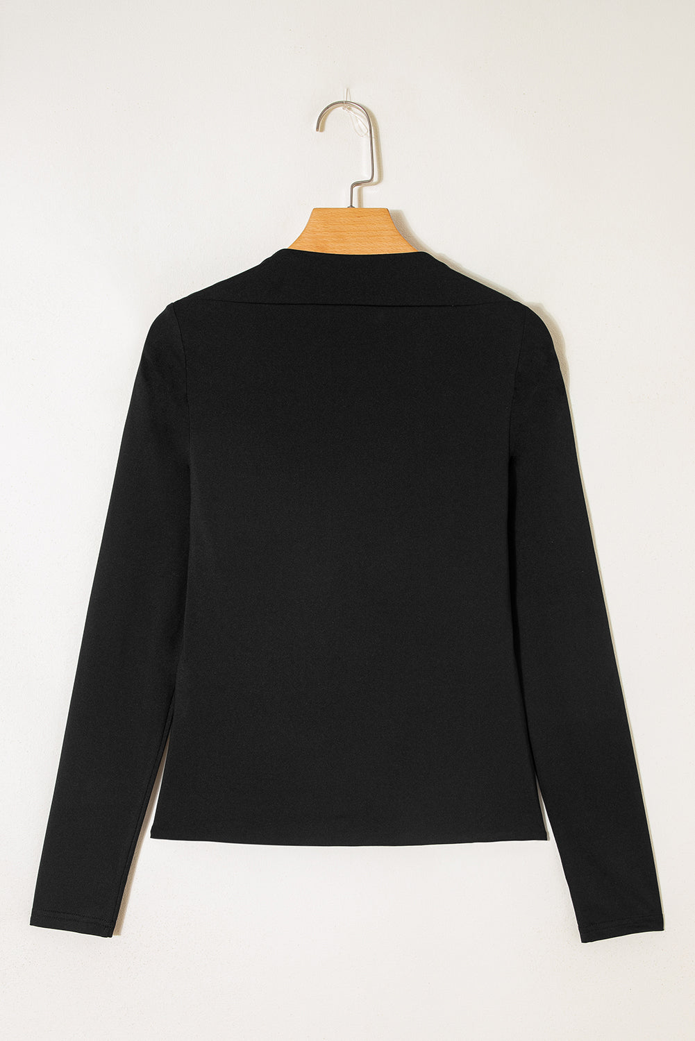 Solid Boat Neck Long Sleeve Top