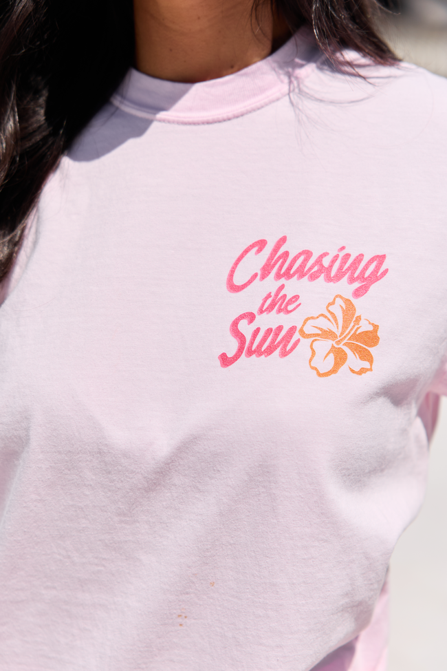Chasing The Sun Light Pink Graphic Tee