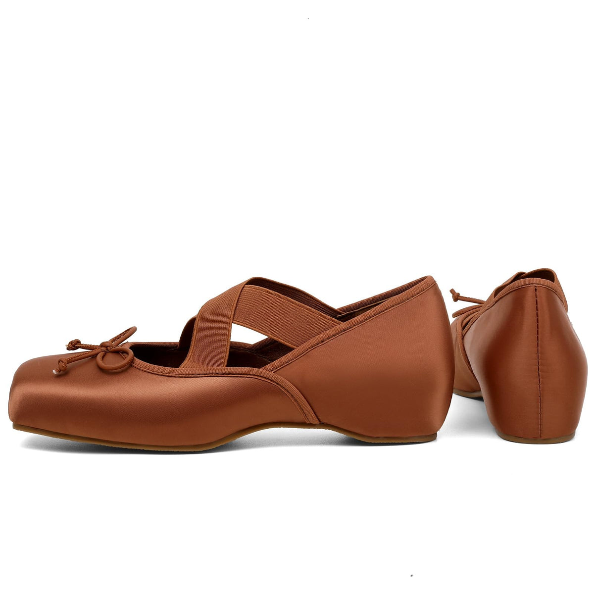Ballet Flats Square Toe Criss Cross Straps
