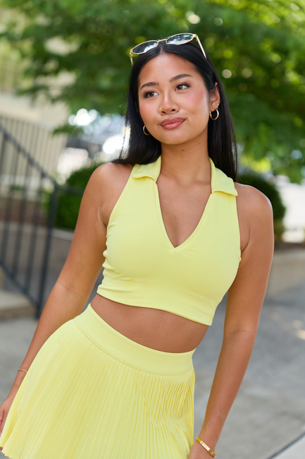 Sweet Strides Beam Yellow Open Back Brami