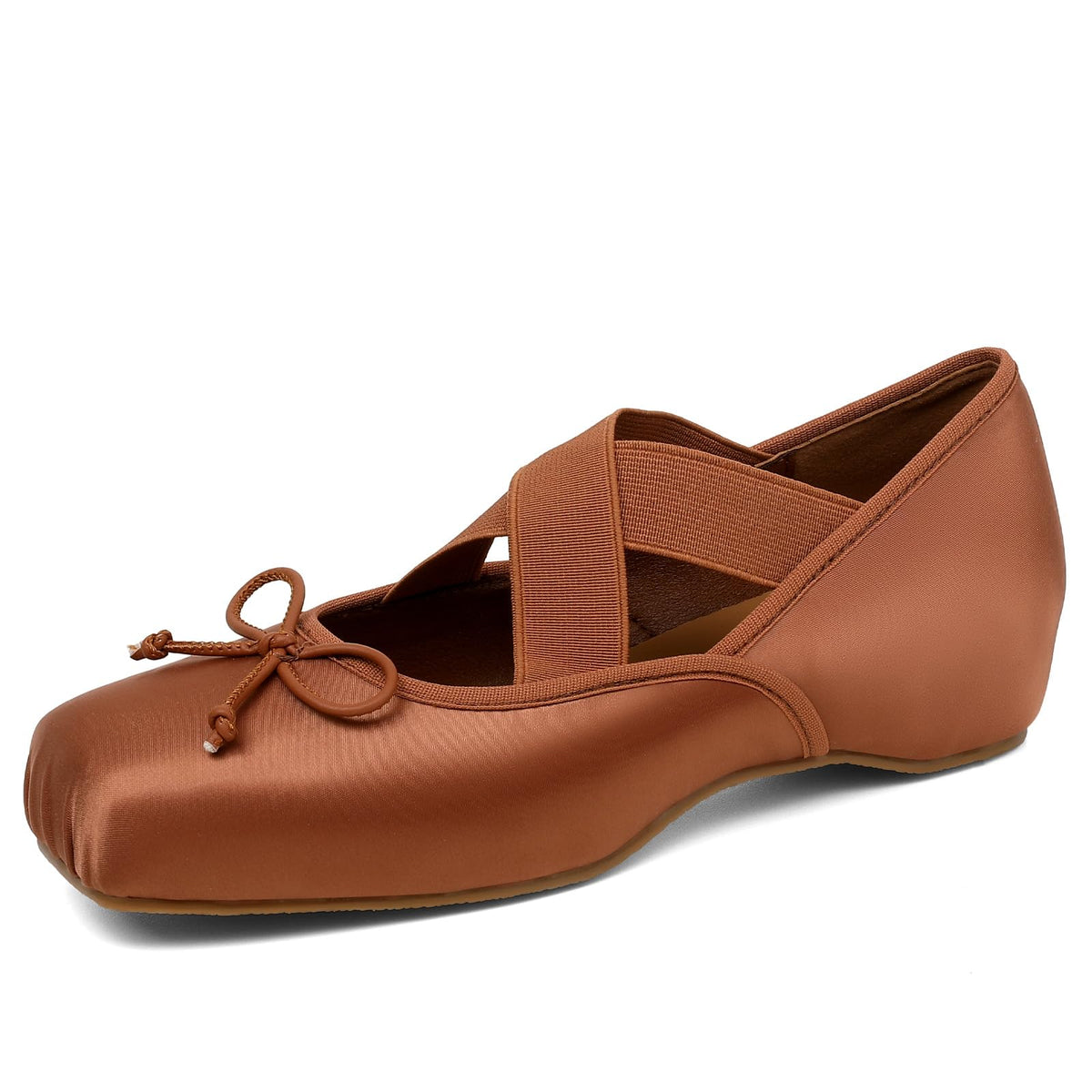 Ballet Flats Square Toe Criss Cross Straps