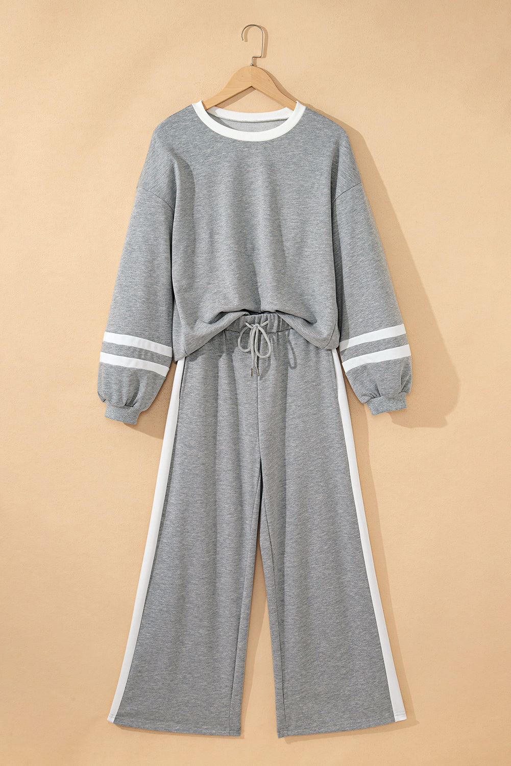Varsity Stripe Pullover and Drawstring Pant Set