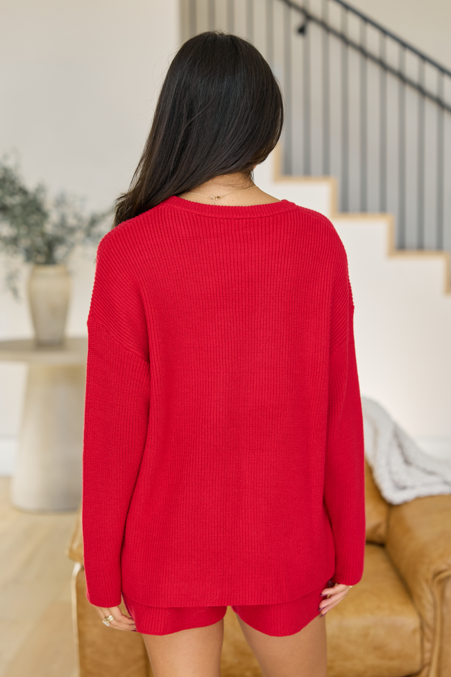 Sign Of The Times Sweater Set Red