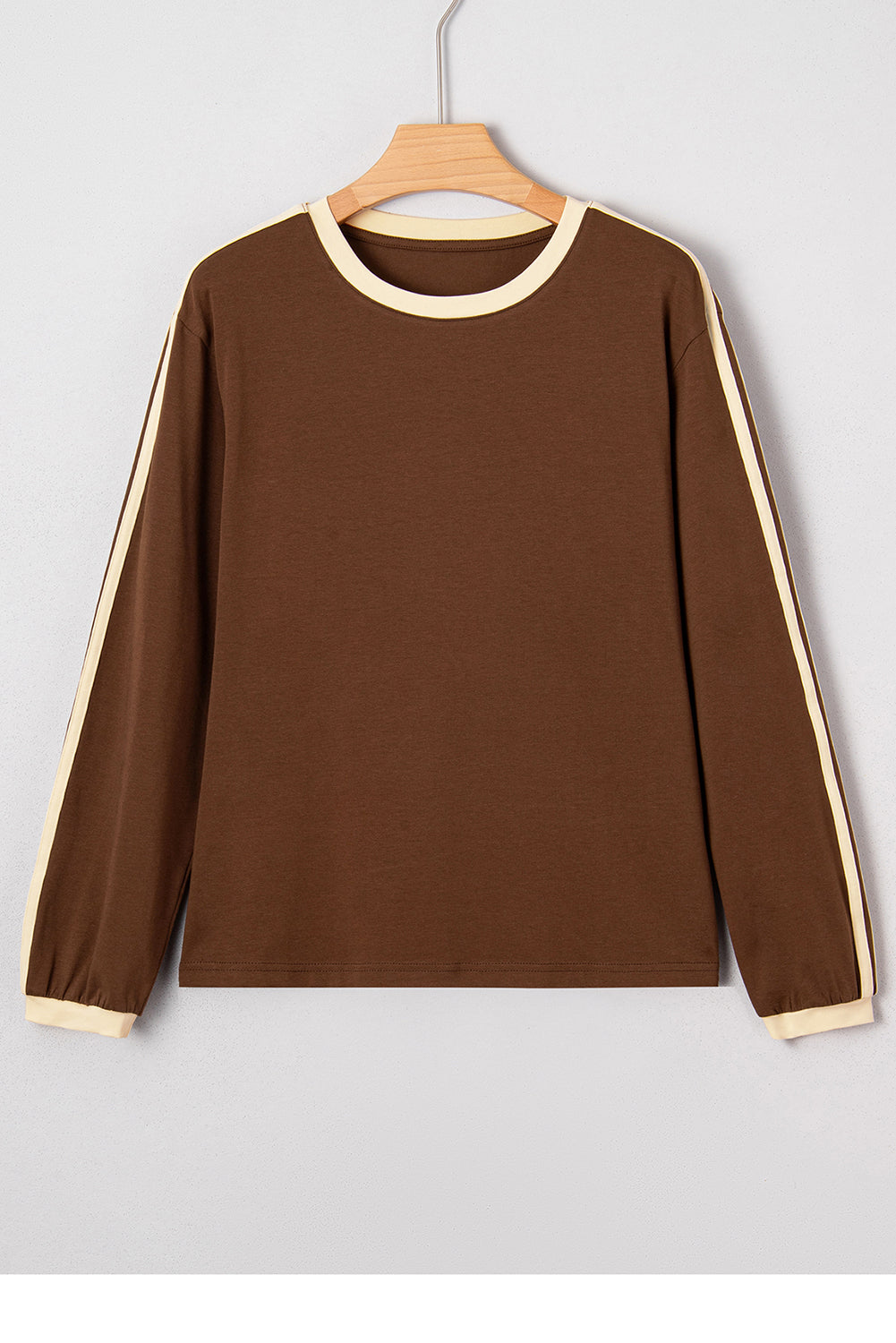 Varsity Stripe Crew Neck Long Sleeve Top