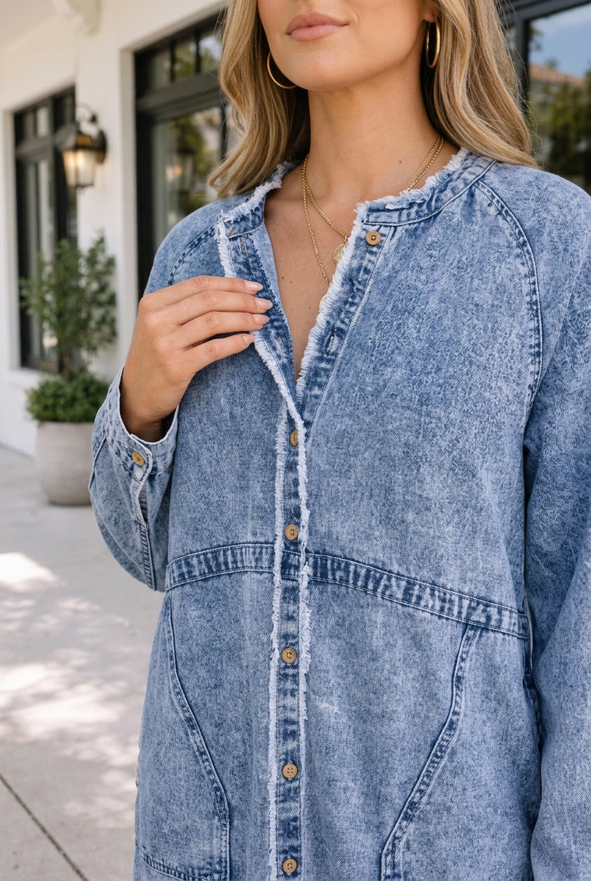 Alana Raw Hem Dress