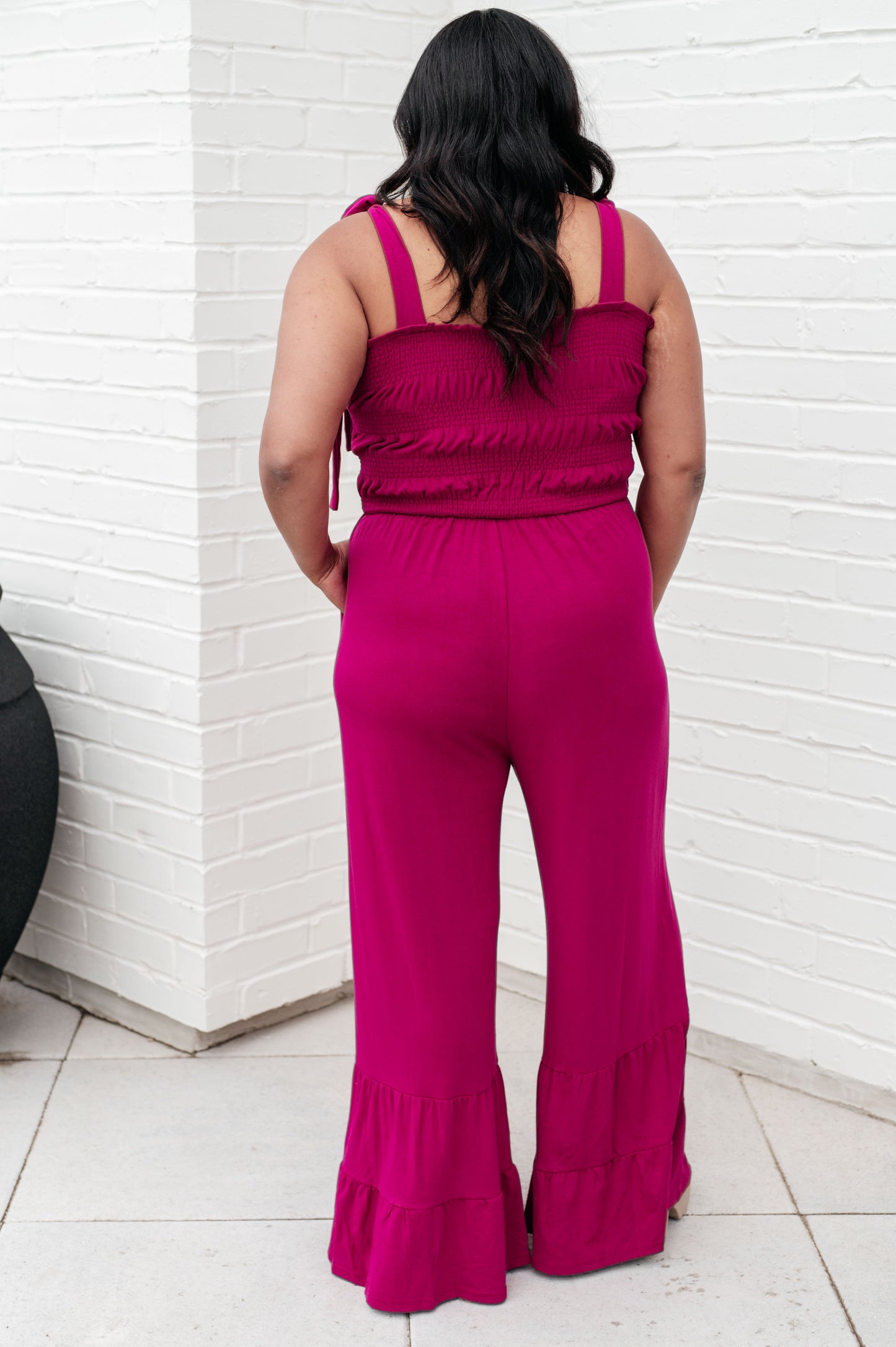 Pink Flared Jumpsuit