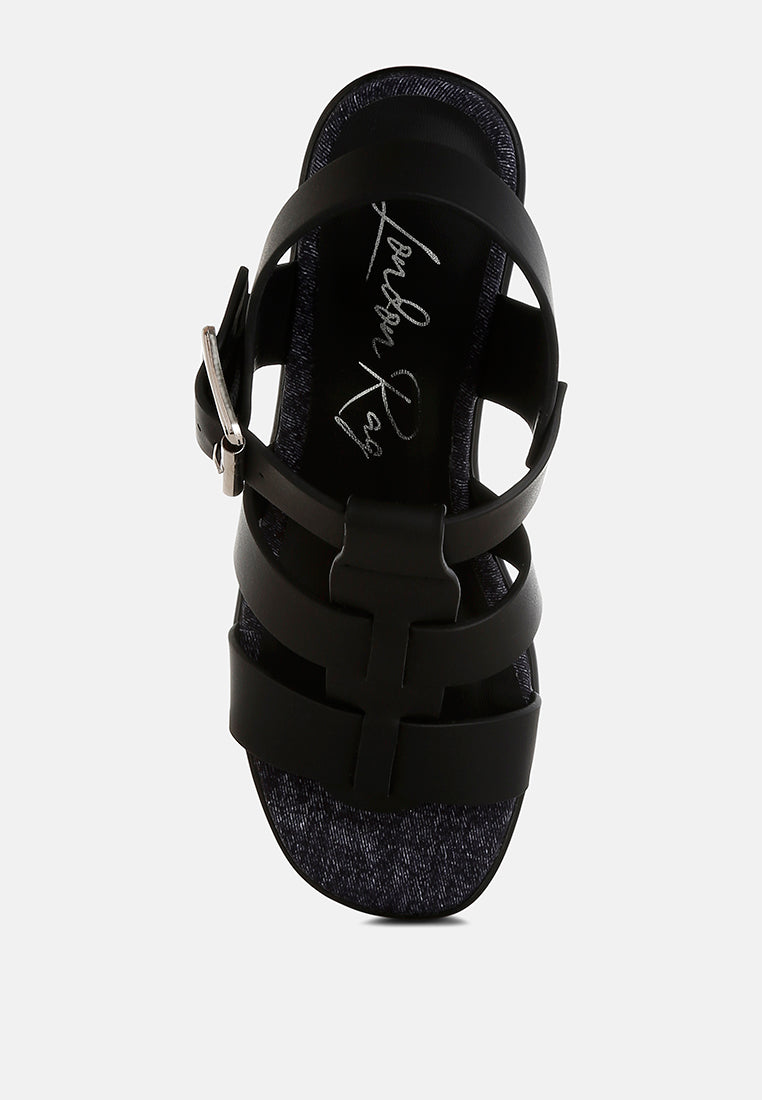 Avalon Chunky Pin Buckle Platform Heels