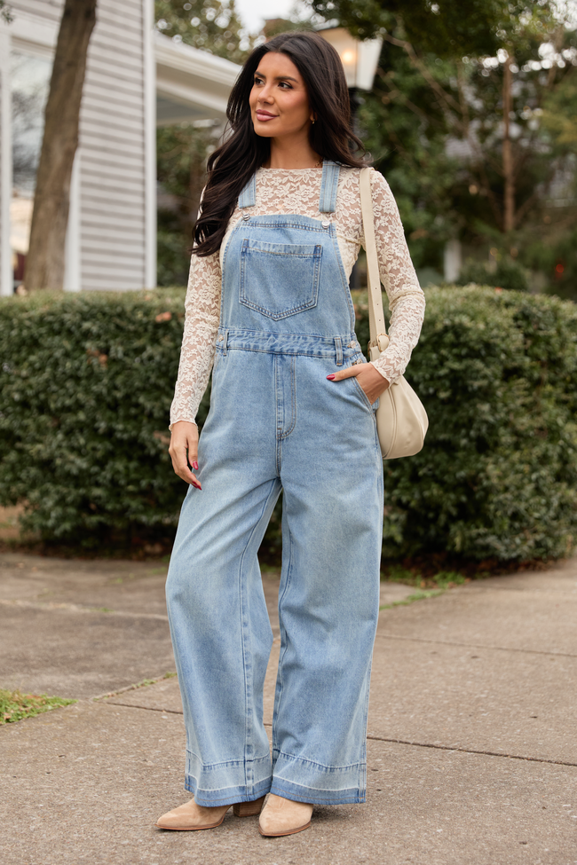 Nicole Medium Wash Overalls SALE