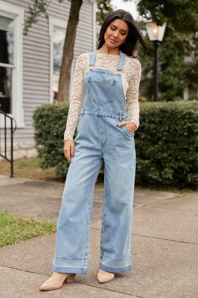 Nicole Medium Wash Overalls SALE
