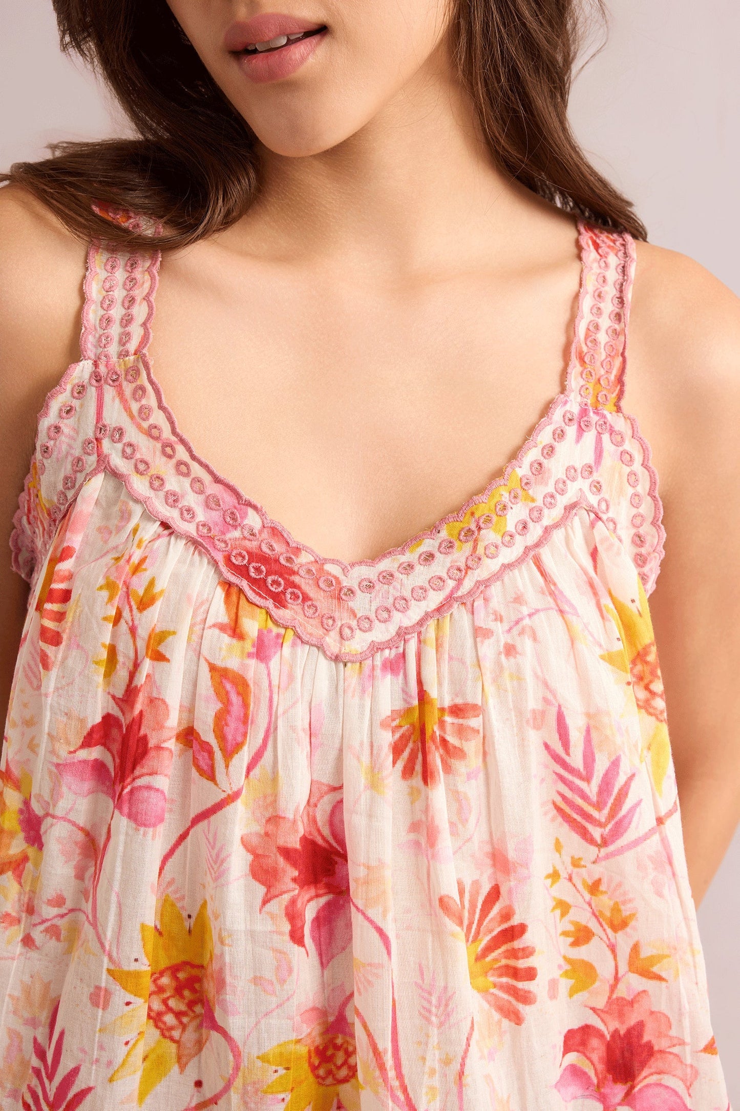 Cotton Caroline's Carefree Top In Pink