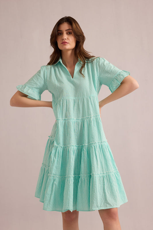 Aubrey's Gentle Morning Dress Cotton In Sky Blue