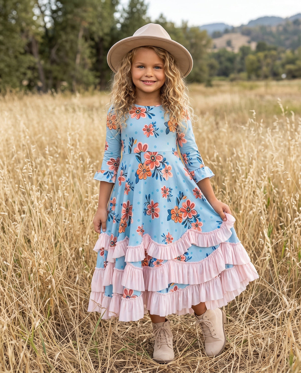 Bella Winter Garden Ruffles Dress