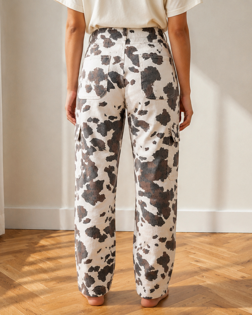 Brown Cow Spot Jeans