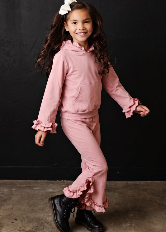 Blush Pink Hooded Set
