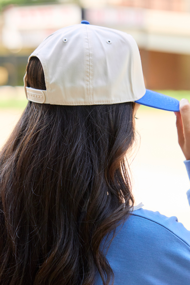 Good Game Royal/Natural Embroidered Trucker Hat