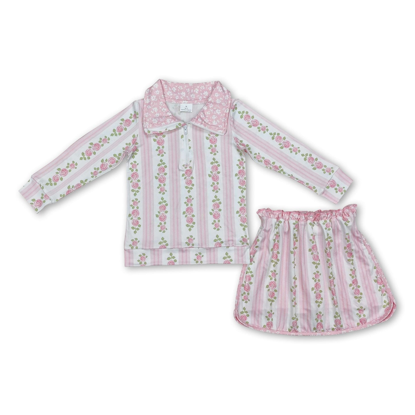 Floral Pullover & Skirt Set