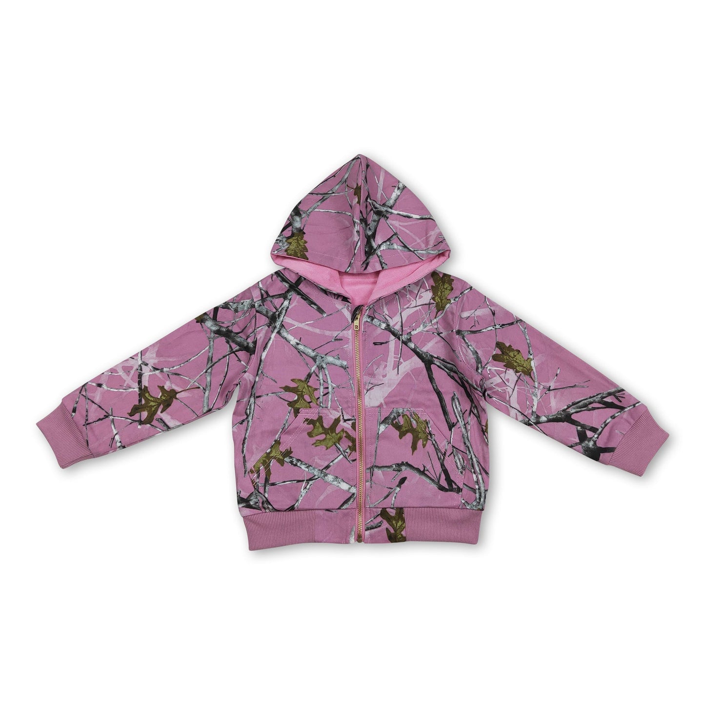 Pink Camo Hooded Jacket