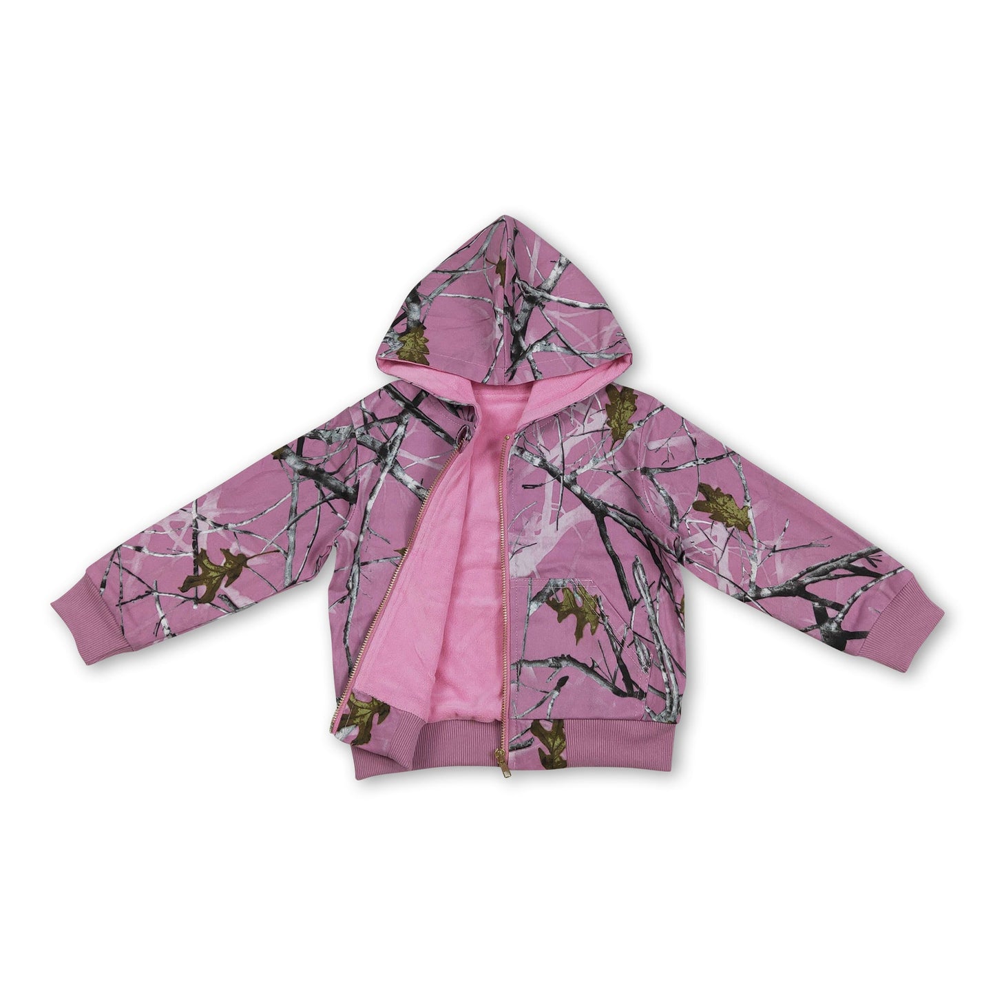 Pink Camo Hooded Jacket