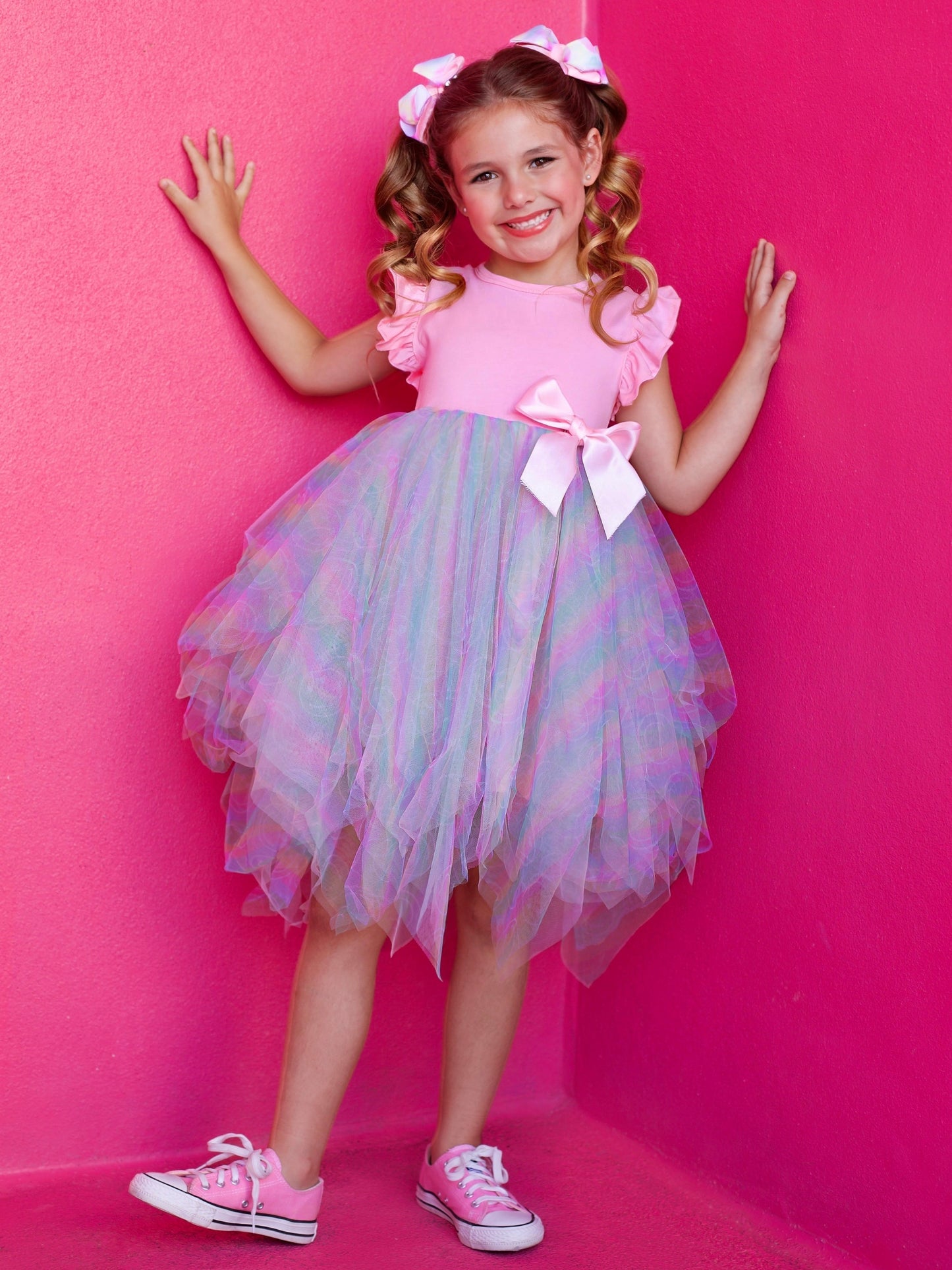 Rainbow Smiley Tutu Dress