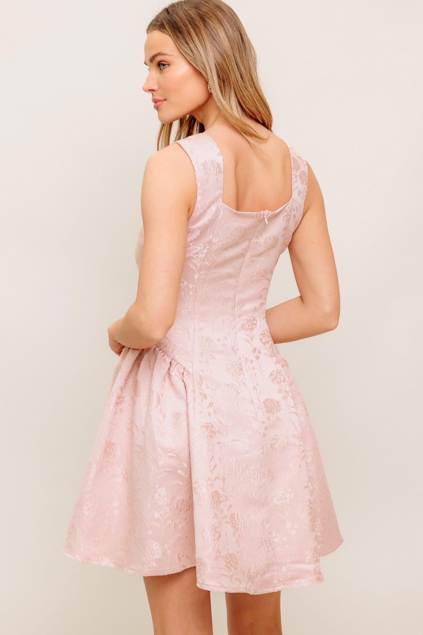 Sweet Bloom Satin Mini Dress