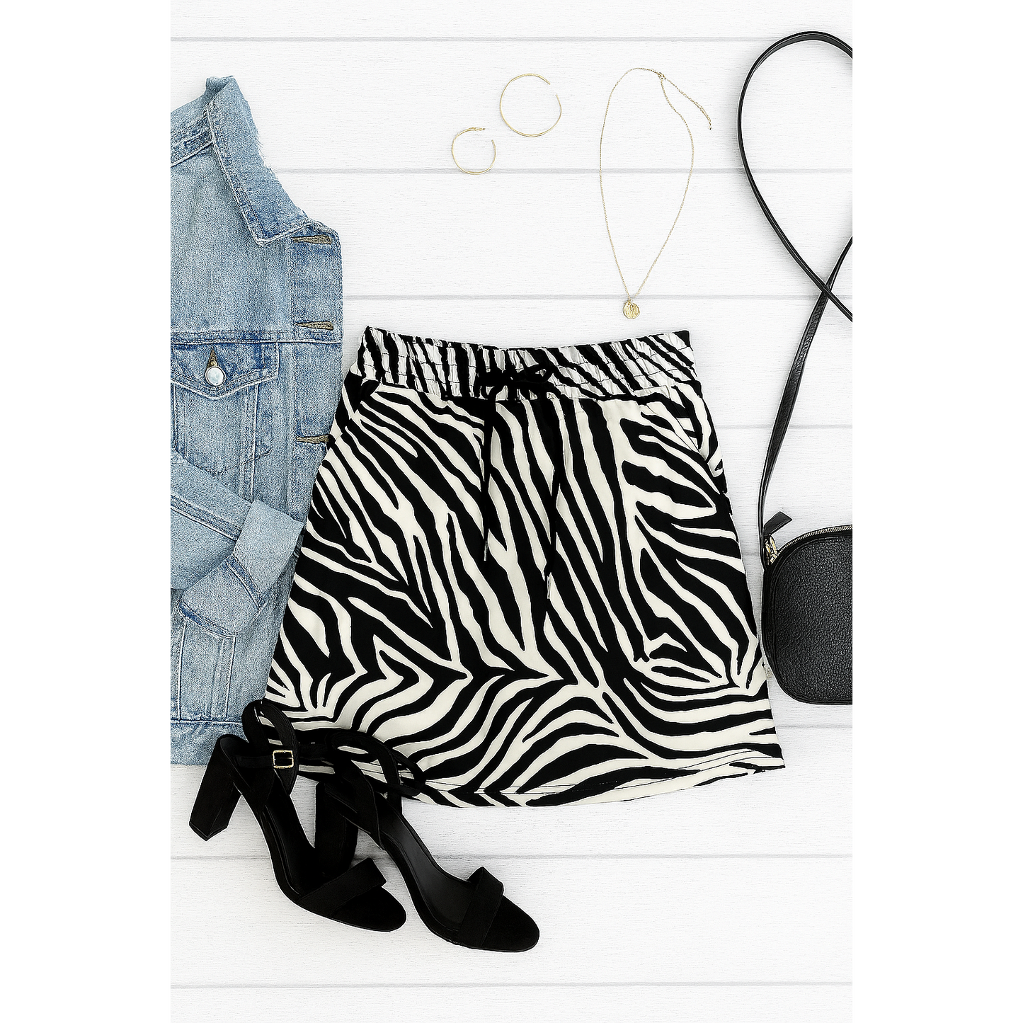 Zoe - Zebra Print Jogger Skirt