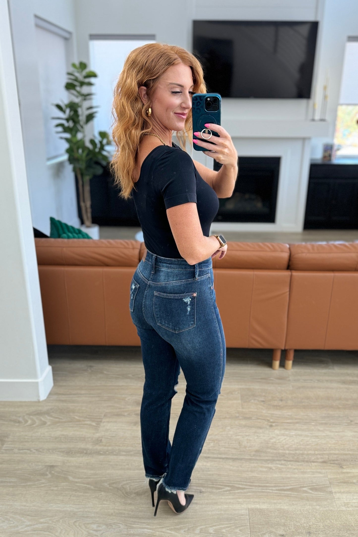 The Perfect Fit High Rise Straight Jeans