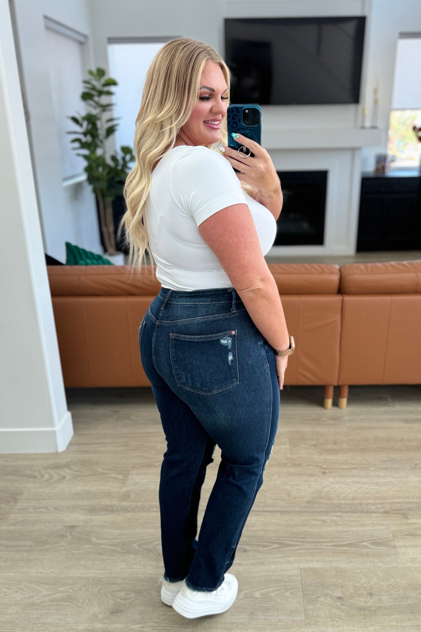The Perfect Fit High Rise Straight Jeans