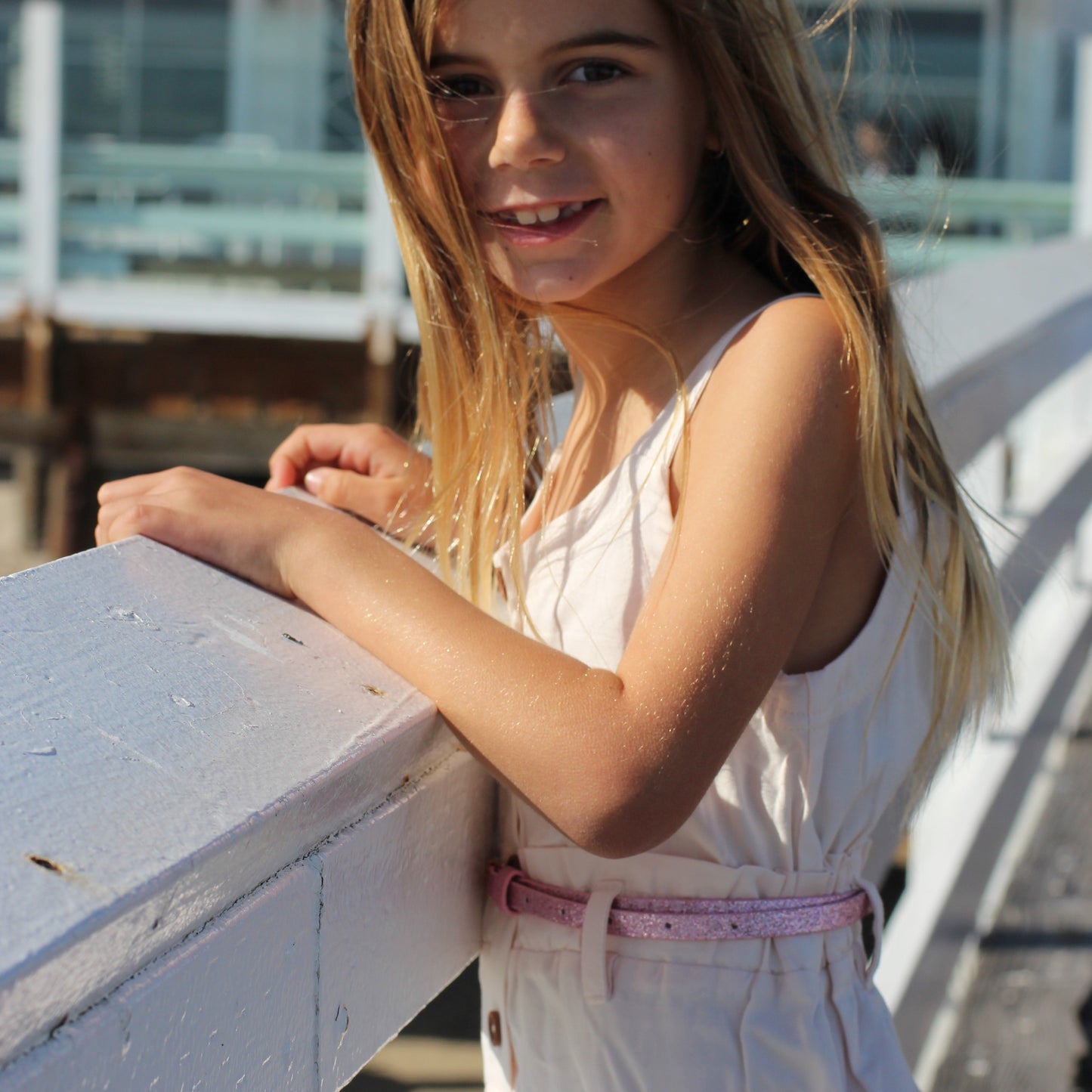 Girls Ultra Skinny Sparkly Glitter Leather Belt- Ages 1-14 Years